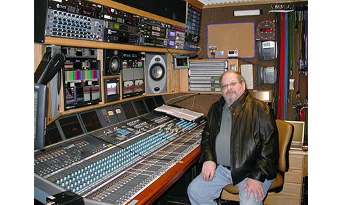 Fred Ampel at mixing console