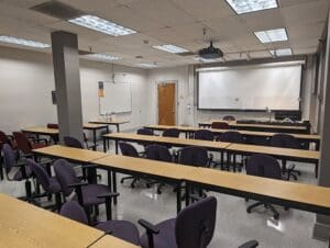 Empty classroom in UA.