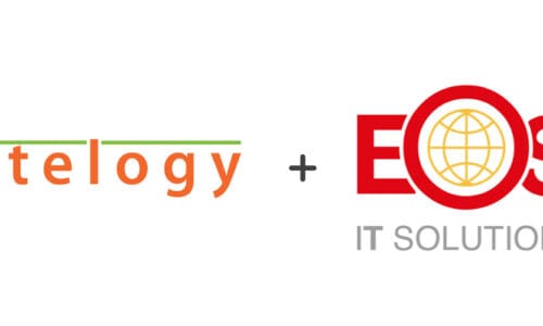 Utelogy and EOS IT Solutions logos.