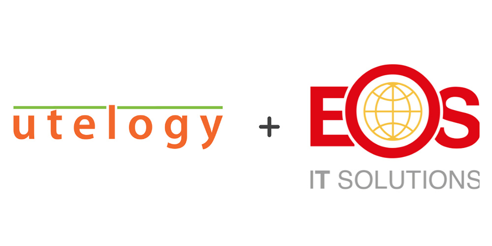 Utelogy and EOS IT Solutions logos.