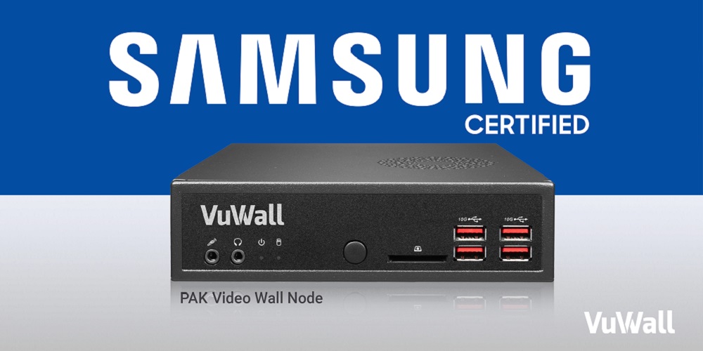 VuWall PAK Video Wall Node with Samsung Certified written on top.