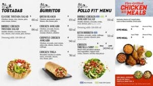 El Loco Pollo menu card