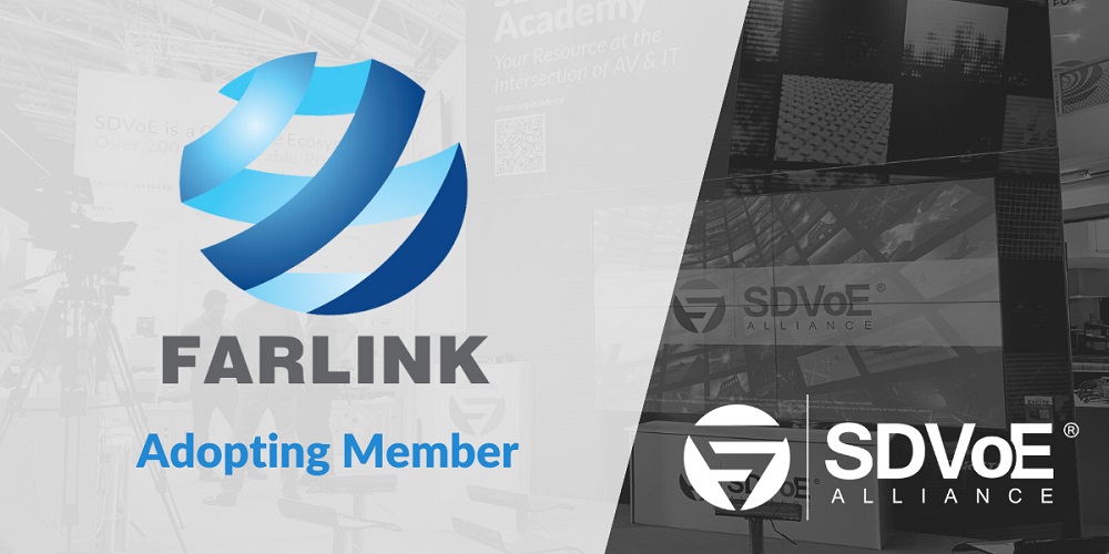 Farlink as SDVoE Alliance member poster.