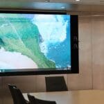 Executive boardroom at Pohlad Companies with a videowall installed by AVI Systems.