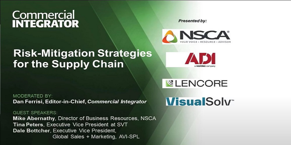 Screengrab of Commercial Integrator & NSCA webcast poster.