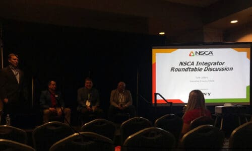 NSCA Roudtable discussion at exertis almo E4 in Boston.