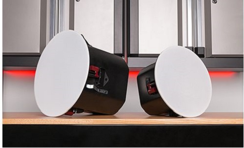 The C8 (pictured) in-ceiling commercial 70-volt speaker