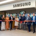 ribbon cutting ceremony at Samsung's Dallas EBC Showrom