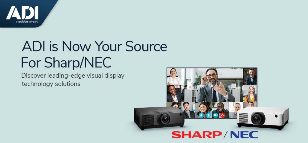 ADI is now integrators' source for the Sharp/NEC display lineup.