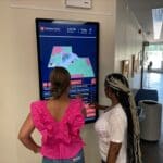 students using digital signage wayfinding solution at Davidson-Davie Community College
