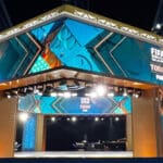 Fox Sports broadcast studio in Doha, Qatar, at FIFA World Cup, K-array speakers
