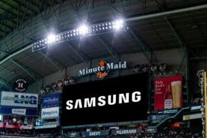 Samsung displays at Houston Astros' Minute Maid Park.