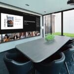 luxury modern meeting room interior and decoration, Microsoft Teams Room meeting with Front Row experience