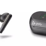 Voyager Free 60 Series earbuds from HP and Poly on display at CES 2023