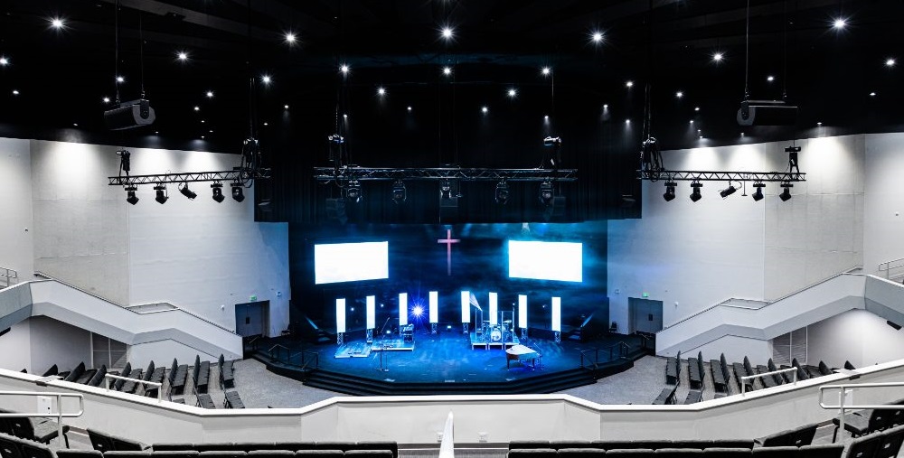 Inside of the First Baptist Church of Merritt.