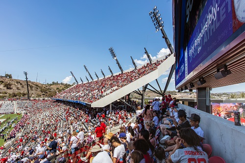 San Diego State University Snapdragon Stadium Scores with EAW AC6 Loudspeakers, slide 1