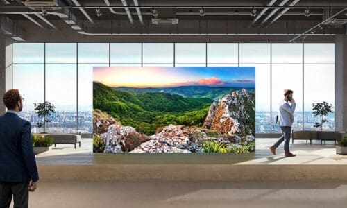 example of Sony Crystal LED in airport terminal