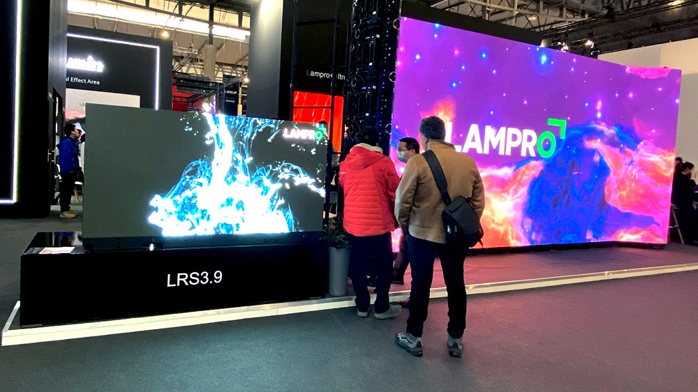 visitors looking at LAMPRO ISE 2023 booth