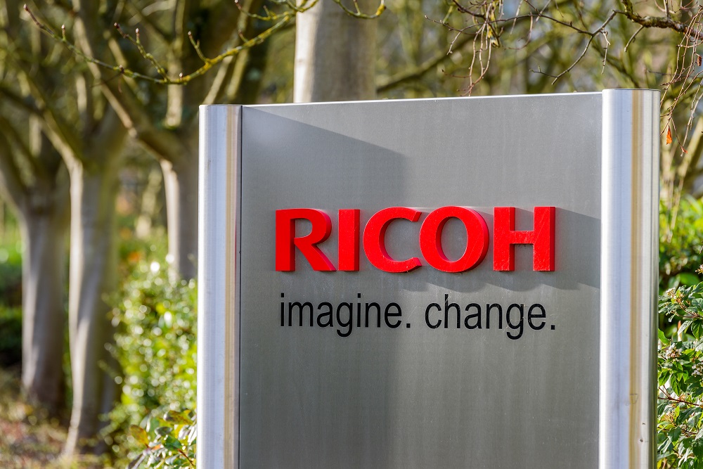 Ricoh Imagine Change logo sign in Brackmills Industrial Estate