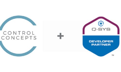 Control Concepts Inc and Q-SYS logos.