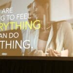 If you are willing to feel everything you can do anything. inspirational saying on screen at NSCA BLC event