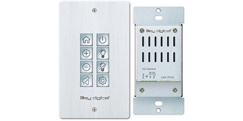 Key Digital KD-WP8-2 keypad from the front and rear.