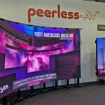 Peerless-AV showcased a range of DVLED mounting solutions at ISE 2023.