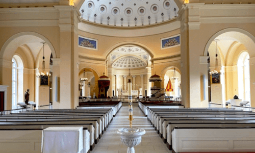 Interior dome of Baltimore Basilica.