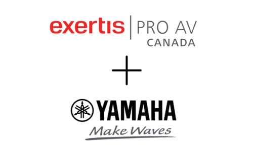 Exertis Pro AV Canada logo above Yamaha UC logo