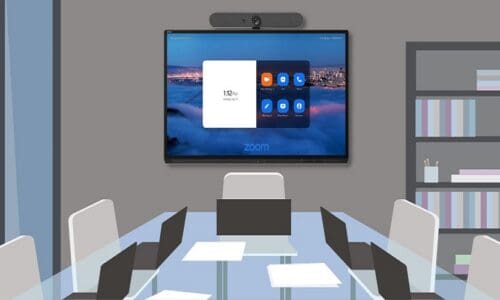 Avocor display in conference room.