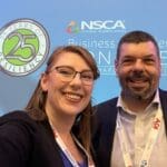 Steve Greenblatt and Brittany DiCesare at NSCA BLC 2023 event.