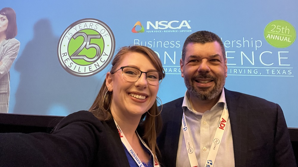 Steve Greenblatt and Brittany DiCesare at NSCA BLC 2023 event.