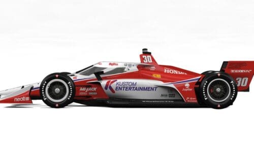 Neoti sponsorship on Jack Harvey's 2023 INDYCAR entry.