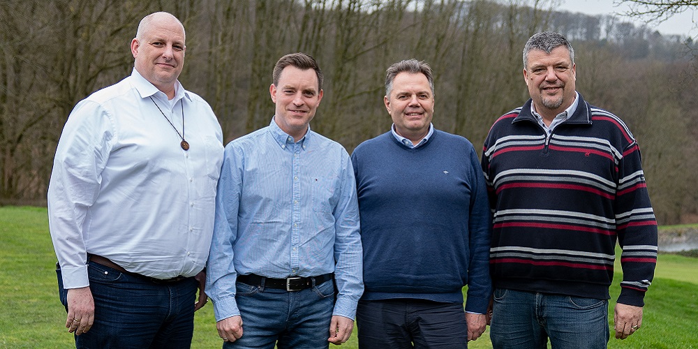 Riedel new product division heads posing with CEO, Rik Hoeree.