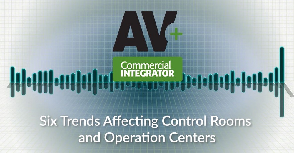 title slide: AV+ podcast Six Trends Affecting Control Rooms