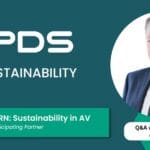 Martijn van der Woude headshot on PPDS Sustainability in AV poster.