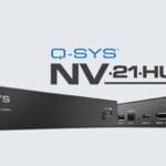 Q-SYS NV-21-HU two-input, one-output endpoint with support for HDMI and USB-C