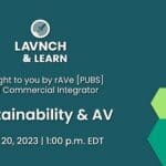 Sustainability & AV webinar title slide