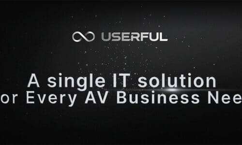 Userful poster for its Infinity Platform. The poster has the tagline, "A simple IT solution for every AV business need."
