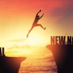 person leaping from normal to new normal_500px