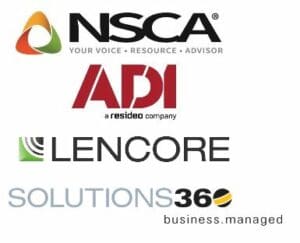 NSCA, ADI, Lencore, Solutions360 logos