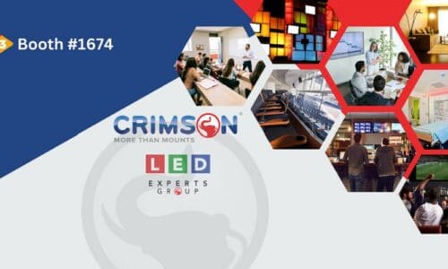 CrimsonAV promo poster for InfoComm 2023.