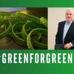 Green for Greene poster in honor of the late John Greene.