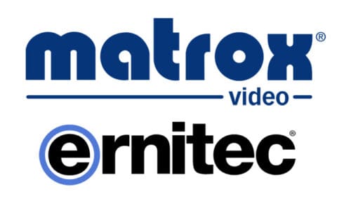 Matrox Video Ernitec logos.