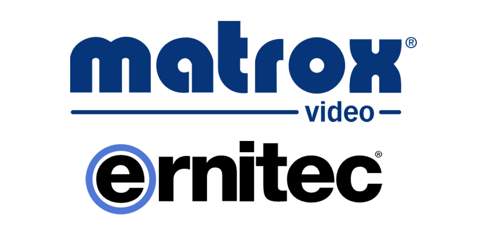 Matrox Video Ernitec logos.