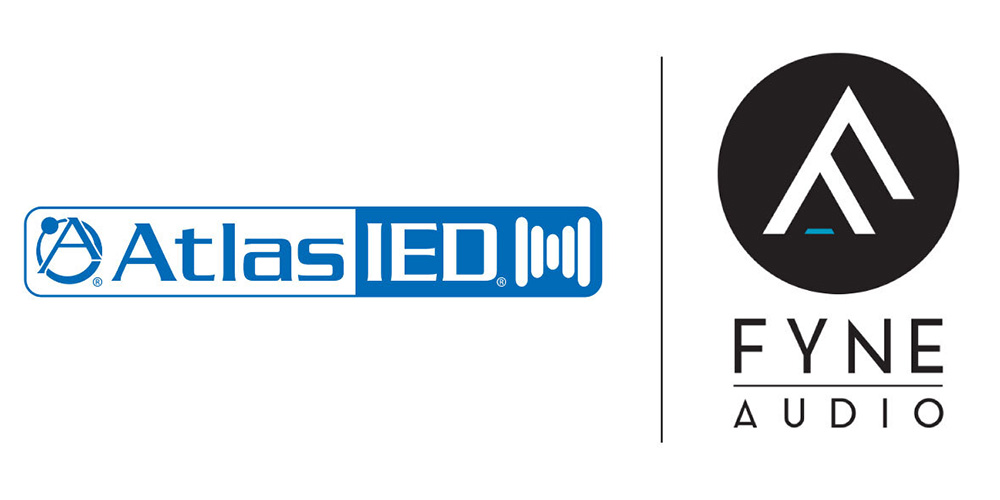 AtlasIED Fyne Audio logos.