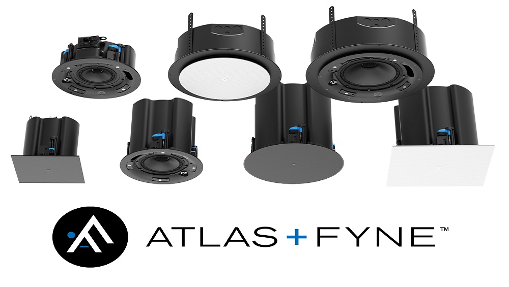 AtlasIED IsoFlare series with AltasIED and Fyne Audio logos.