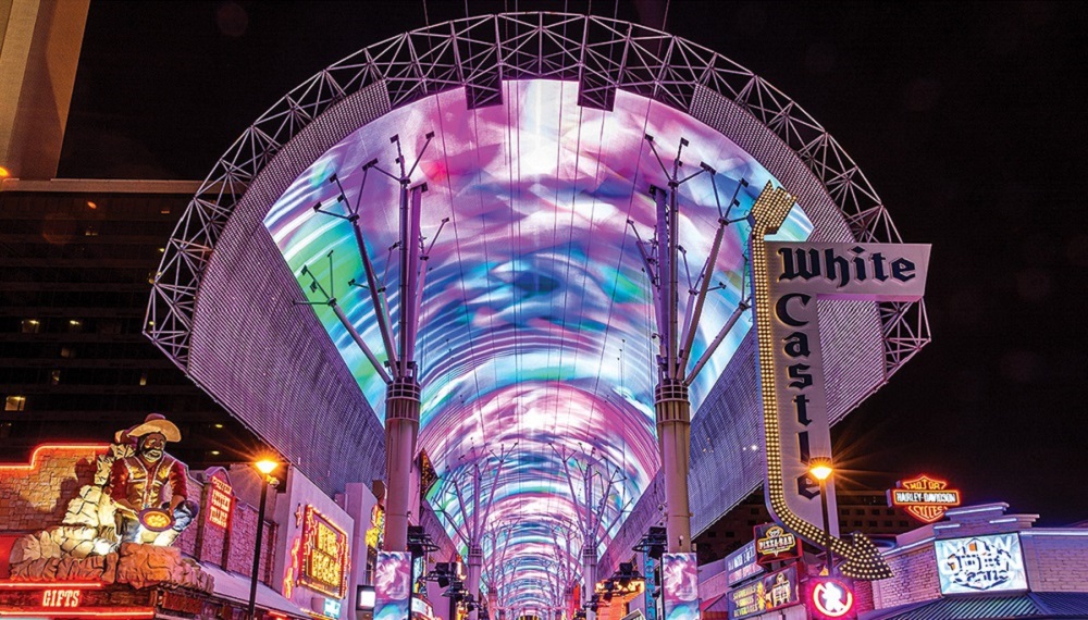 Digital signage at Fremont Street in Las Vegas.