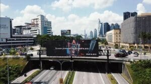 Infiled dual sided billboard in Malaysia