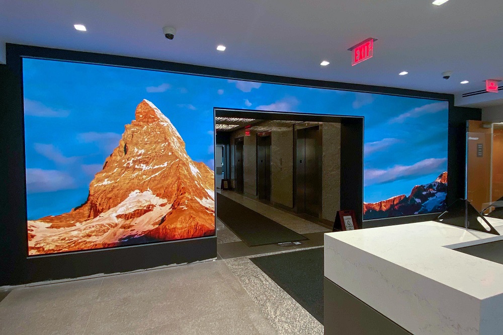 SNA Displays Adds Creative Digital Lobby Displays to Large Tenant Building, slide 1